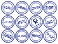 Set of round business stamps - vector