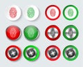 Set of round buttons for web design or applications.