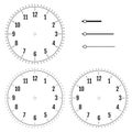 Set of round clock faces. Design for men. Blank display dial of Royalty Free Stock Photo