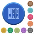 Embossed binders buttons Royalty Free Stock Photo