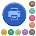 Embossed printer buttons Royalty Free Stock Photo