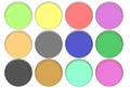 Set round color glass buttons Royalty Free Stock Photo