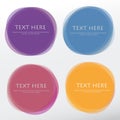 Set of round colorful vector shapes. Abstract vector banners. Royalty Free Stock Photo