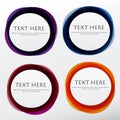 Set of round colorful vector shapes. Abstract vector banners. Royalty Free Stock Photo