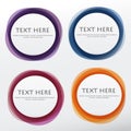 Set of round colorful vector shapes. Abstract vector banners. Royalty Free Stock Photo