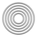 Set of round frames made of shower hoses. Vector template illustration