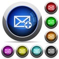 Add new mail button set Royalty Free Stock Photo