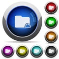 Cloud folder button set Royalty Free Stock Photo