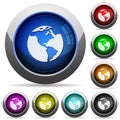 Earth button set Royalty Free Stock Photo