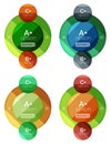 Set of round infographic banners with options Royalty Free Stock Photo