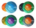 Set of round infographic banners with options Royalty Free Stock Photo