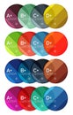 Set of round infographic banners with options Royalty Free Stock Photo