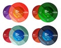 Set of round infographic banners with options Royalty Free Stock Photo