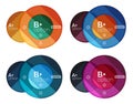 Set of round infographic banners with options Royalty Free Stock Photo