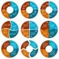 Set of round infographic diagram Royalty Free Stock Photo