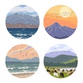 Set of Round Labels with Landscapes