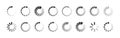 Set of round loading icons