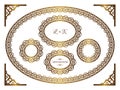 Set of round and oval lace frames