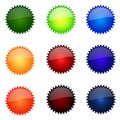 Set Of Round Website Buttons Royalty Free Stock Photo