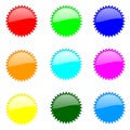 Set Of Round Website Buttons Royalty Free Stock Photo