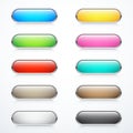 Set of rounded buttons. Vector illustration