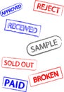 Set of Rubber Stamps Royalty Free Stock Photo