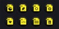 Set RUBY file document, MAX, HTML, XLS, RAW, AI, WAV and PPT icon. Vector Royalty Free Stock Photo