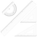Set - Rulers Triangular transparent