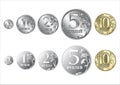 Set of Russian coins rouble