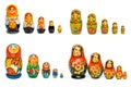Set of russian toy matrioshka Royalty Free Stock Photo