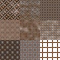 Set of rusted iron plate seamless generated textures