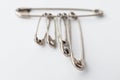 Set of safety pins Royalty Free Stock Photo