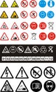 Set of safety symbols