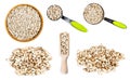 Set of Safflower seeds cutout on white Royalty Free Stock Photo