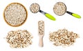 Set of Safflower seeds cutout on white