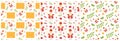 Set of Saint Nicholas Day or Sinterklaas Seamless Pattern with Gift Box and Winter Background Hand Drawn Cartoon Illustration Royalty Free Stock Photo