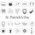 set of saint patrick's day icons. Vector illustration decorative design Royalty Free Stock Photo