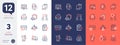 Set of Salary, Change card and Interview line icons. For design. Vector