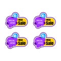 Set Sale Discount label Sticker Price Promotion Vector Design