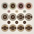 Set of sale and discount labels and stickers Royalty Free Stock Photo