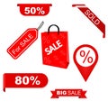 Set sale elements Royalty Free Stock Photo