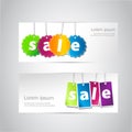 Set of sale horizontal banners Royalty Free Stock Photo