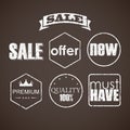 Set of sale labels Royalty Free Stock Photo