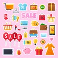 Set of sale stickers. isolated vector badges. Royalty Free Stock Photo