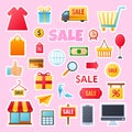 Set of sale stickers. isolated vector badges. Royalty Free Stock Photo