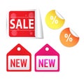 Set of sale tags Royalty Free Stock Photo