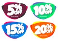 Set Sale tags, discount bubble banners design template, app icons, vector illustration Royalty Free Stock Photo