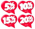 Set Sale tags, discount speech bubble banners design template, app icons, vector illustration Royalty Free Stock Photo