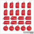 Set of Sale Tags EPS10 Format Illustration