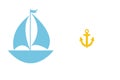 Set of Salling ship logo on white background.